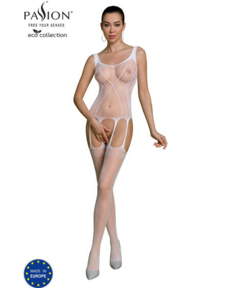 PASSION - ECO COLLECTION BODYSTOCKING ECO BS007 WEISS