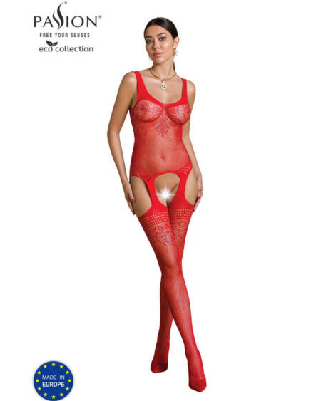 PASSION - ECO COLLECTION BODYSTOCKING ECO BS008 ROT