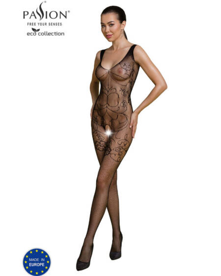 PASSION - ECO COLLECTION BODYSTOCKING ECO BS012 SCHWARZ