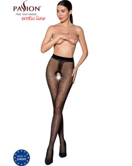 PASSION - TIOPEN 018 SCHWARZE STRUMPFHOSE 1/2 20 DEN