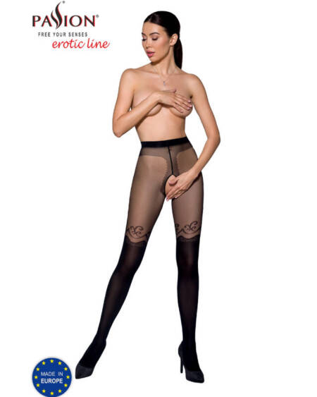 PASSION - TIOPEN 012 SCHWARZE STRUMPFHOSE 3/4 20/40 DEN