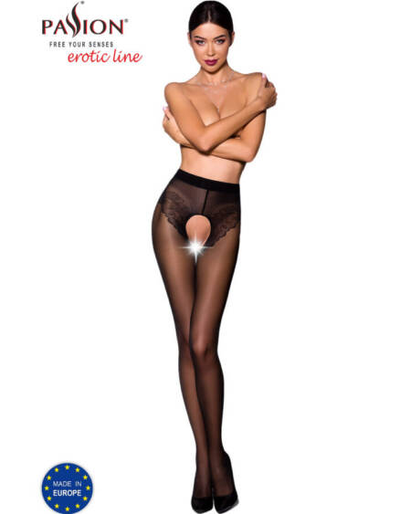 PASSION - TIOPEN 006 SCHWARZE STRUMPFHOSE 3/4 30 DEN