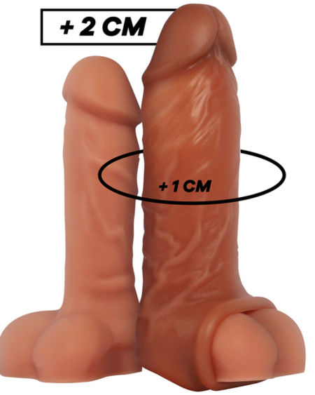 VIRILXL - FLÜSSIGE SILIKON V7 BRAUNE PENISVERLÄNGERUNG