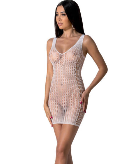 PASSION - BS097 WEISSER BODYSTOCKING, EINE GRÖSSE