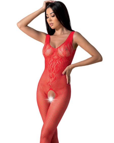 PASSION - BS098 ROTER BODYSTOCKING, EINE GRÖSSE