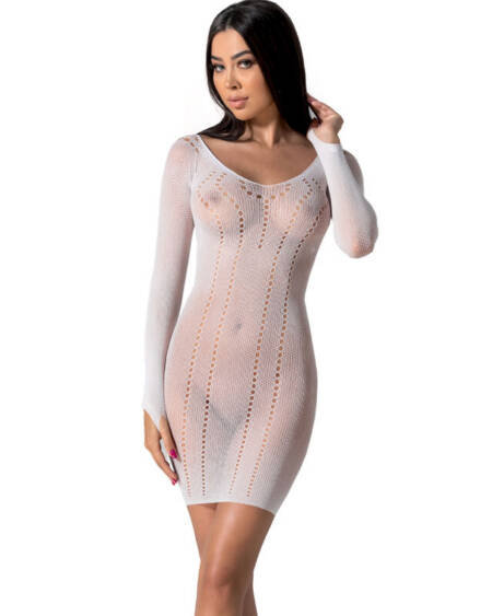 PASSION - BS101 WEISSER BODYSTOCKING, EINE GRÖSSE