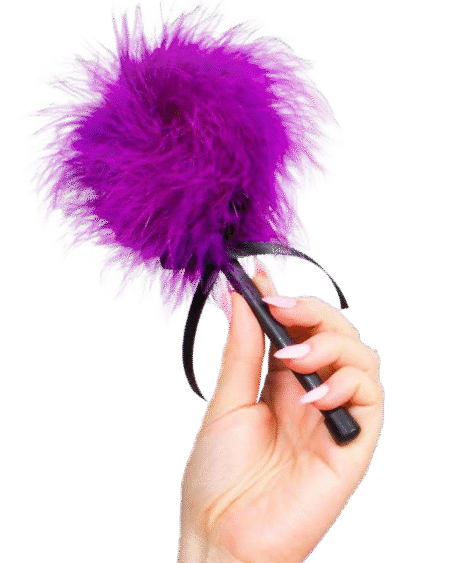 SECRETPLAY - ROSA LILA MARABOU-Staubtuch