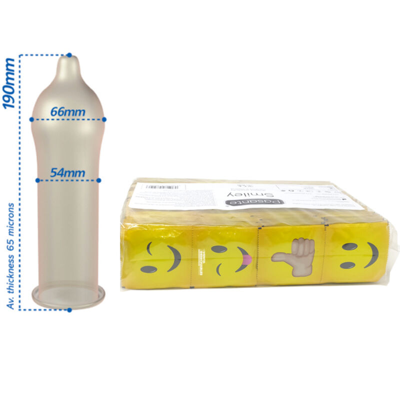 PASANTE - KONDOME SMILEY BEUTEL 144 EINHEITEN – Bild 2