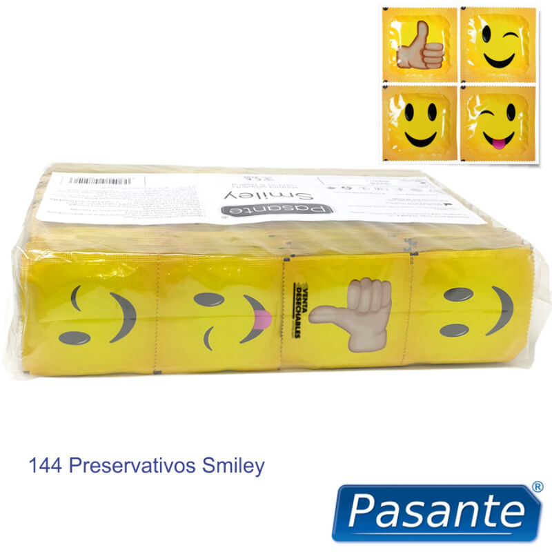 PASANTE - KONDOME SMILEY BEUTEL 144 EINHEITEN – Bild 3
