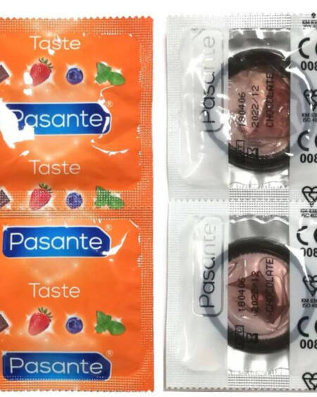 PASANTE - KONDOME GESCHMACK SCHOKOLADE VERSUCHUNG BEUTEL 144 EINHEITEN