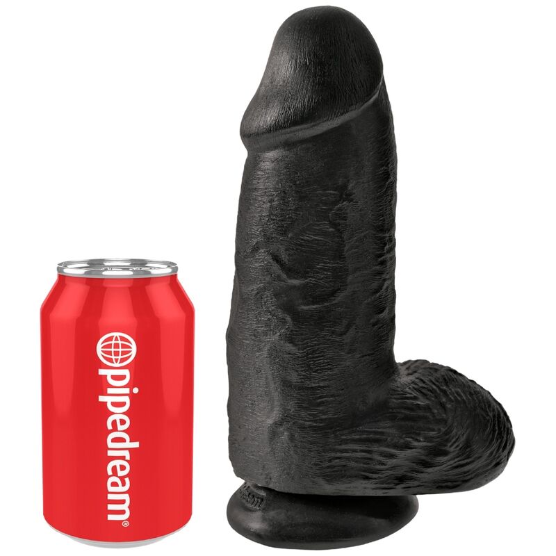 KING COCK - POLLIGER REALISTISCHER PENIS 23 CM SCHWARZ – Bild 5