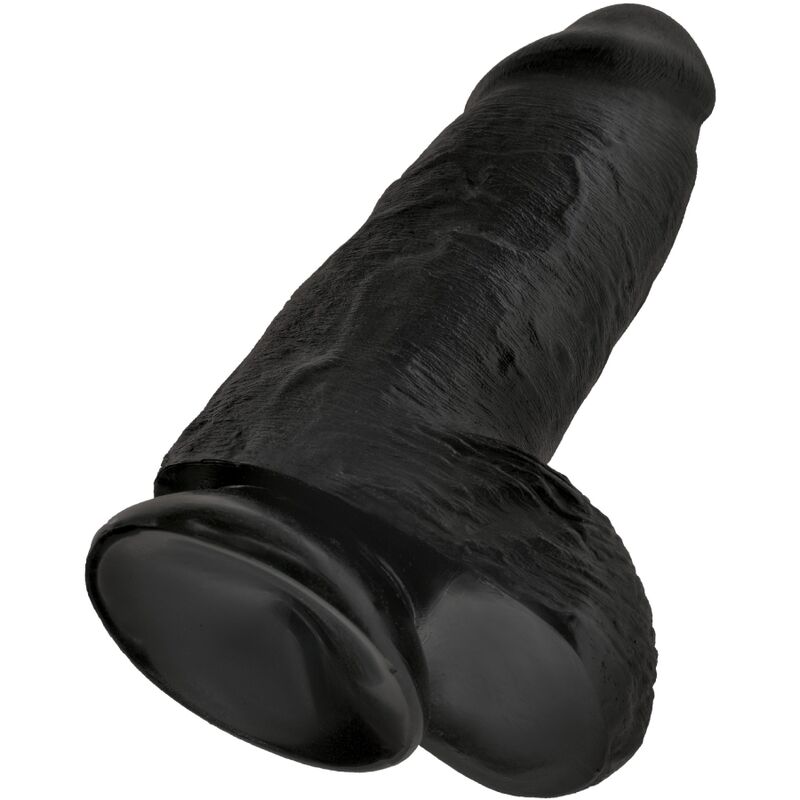 KING COCK - POLLIGER REALISTISCHER PENIS 23 CM SCHWARZ – Bild 4