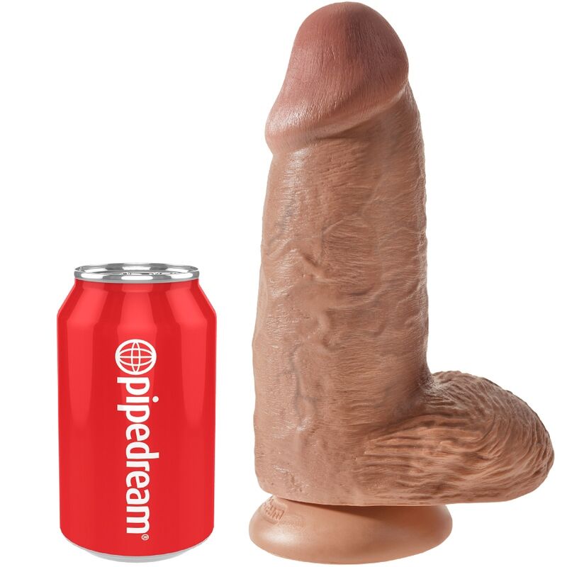 KING COCK - POLLIGER REALISTISCHER PENIS 23 CM KARAMELL – Bild 5