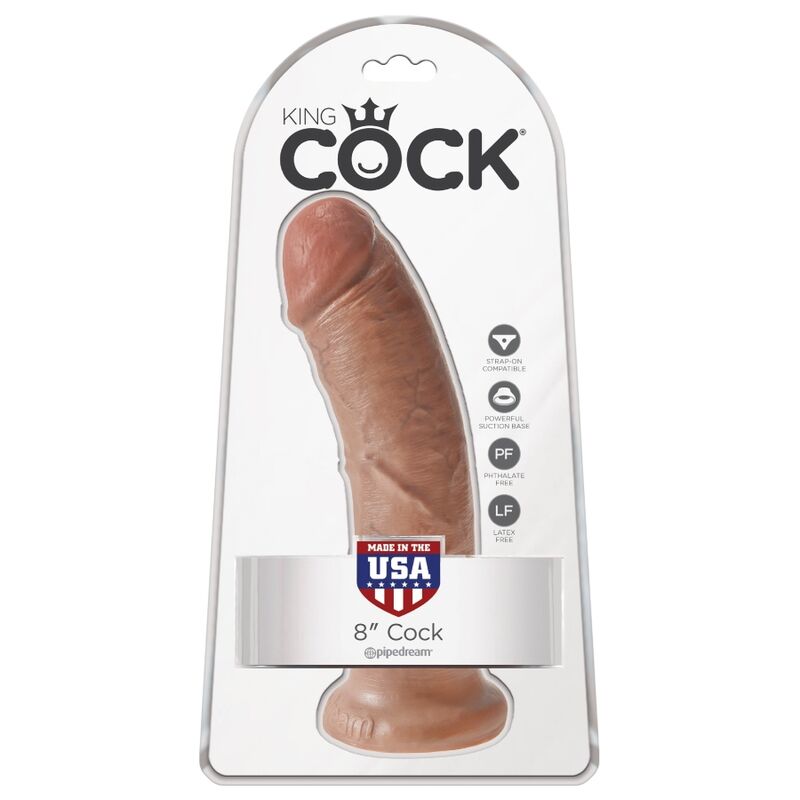 KING COCK - REALISTISCHER PENIS 19.5 CM KARAMELL – Bild 6