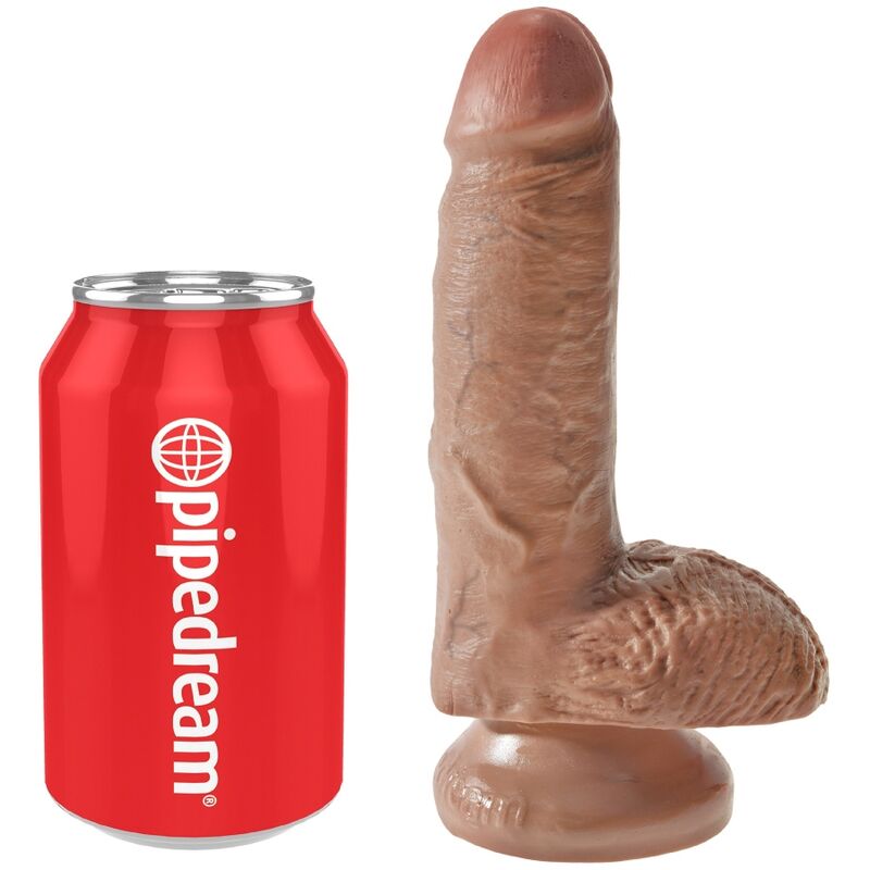 KING COCK - REALISTISCHER PENIS MIT KUGELN 13.2 CM KARAMELL – Bild 5