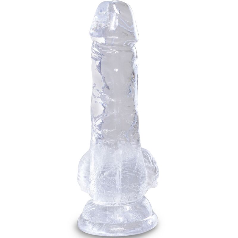 KING COCK - CLEAR REALISTISCHER PENIS MIT EIEREN 10.1 CM TRANSPARENT – Bild 2