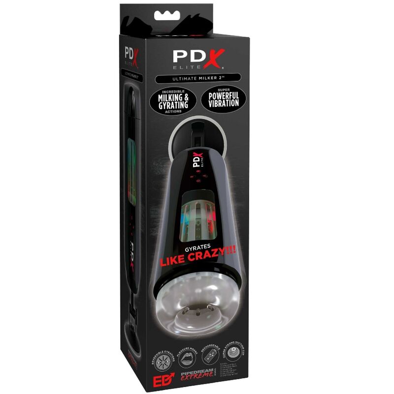 PDX ELITE - STROKER ULTIMATE MILKER 2 ROTIEREND & VIBRATOR – Bild 3