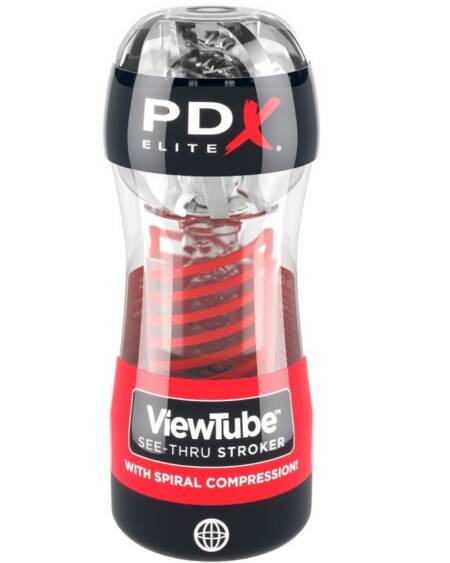 PDX ELITE - STROKER VIEWTUBE 2 SPIRALKOMPRESSION TRANSPARENT
