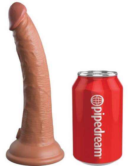 KING COCK - ELITE REALISTISCHER SILIKONDILDO 17.8 CM KARAMELL