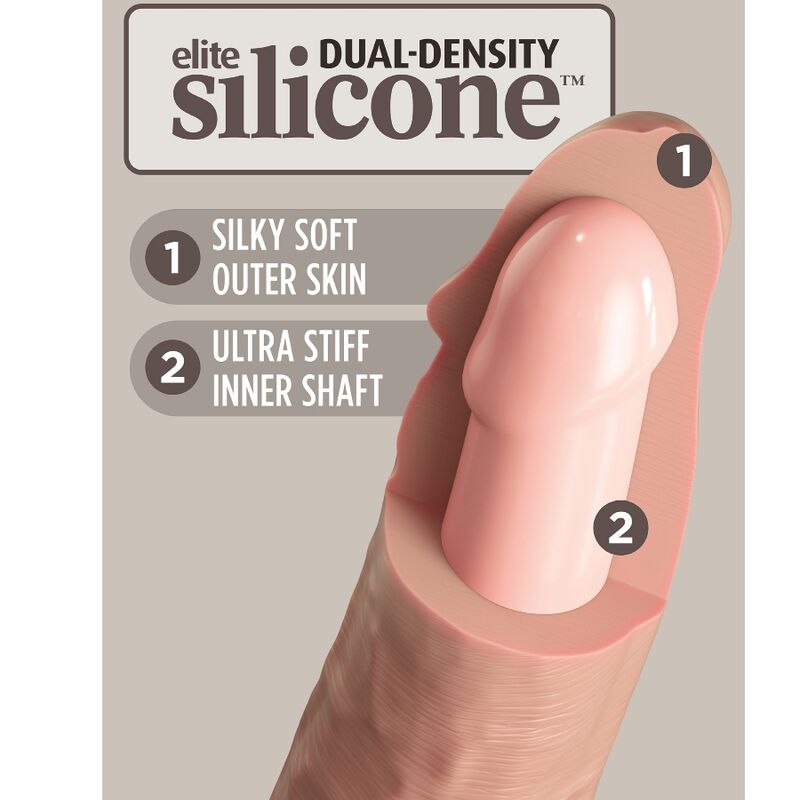 KING COCK - ELITE REALISTISCHER SILIKONDILDO 25.4 CM – Bild 4
