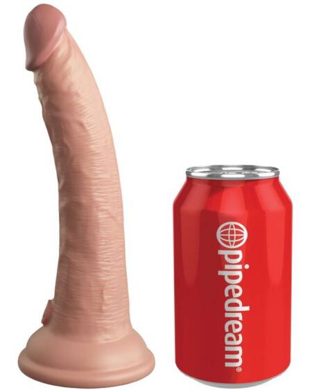 KING COCK - ELITE REALISTISCHER DILDO VIBRATOR & SILIKON FERNBEDIENUNG 17.8 CM