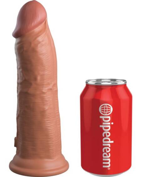 KING COCK - ELITE REALISTISCHER DILDO MIT VIBRATION UND SILIKON 20.3 CM KARAMELL