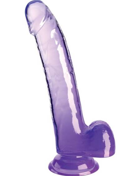 KING COCK - CLEAR DILDO MIT HODEN 20.3 CM LILA