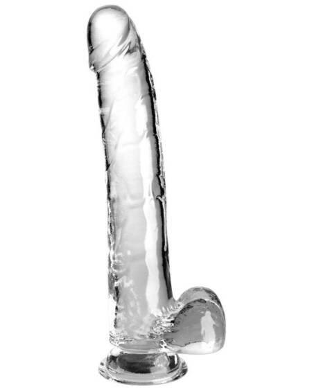 KING COCK - CLEAR DILDO MIT HODEN 24.8 CM TRANSPARENT
