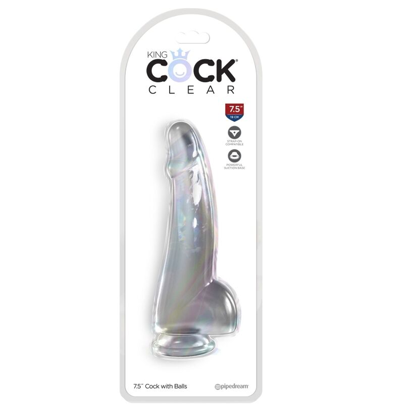 KING COCK - CLEAR DILDO MIT HODEN 15.2 CM TRANSPARENT – Bild 2