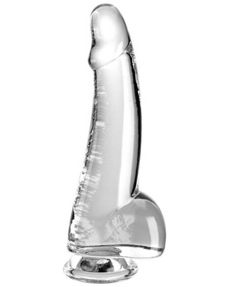 KING COCK - CLEAR DILDO MIT HODEN 15.2 CM TRANSPARENT