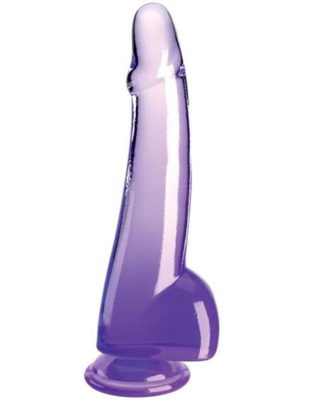 KING COCK - CLEAR DILDO MIT HODEN 19 CM LILA