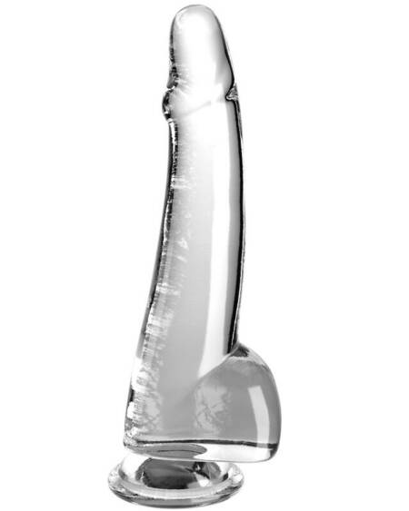KING COCK - CLEAR DILDO MIT HODEN 19 CM TRANSPARENT