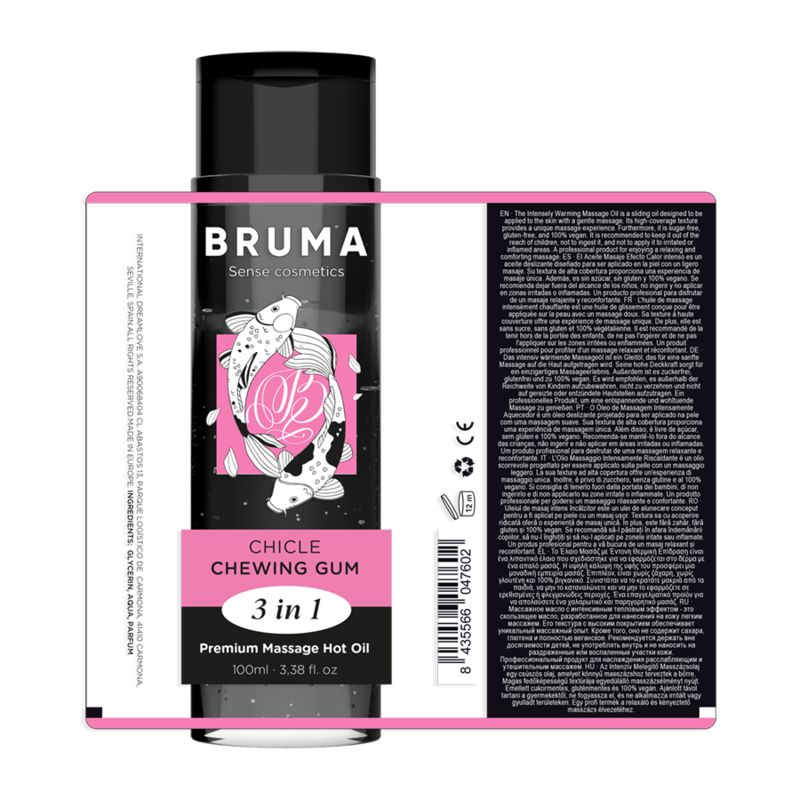 BRUMA - PREMIUM-MASSAGEÖL MIT WÄRMEEFFEKT, GUM-GESCHMACK 3 IN 1 - 100 ML – Bild 6