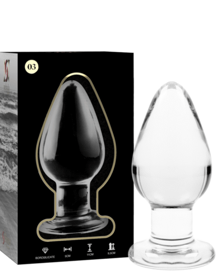 NEBULA SERIES BY IBIZA - MODELL 3 ANALPLUG BOROSILIKATGLAS TRANSPARENT 11 CM -O- 5 CM