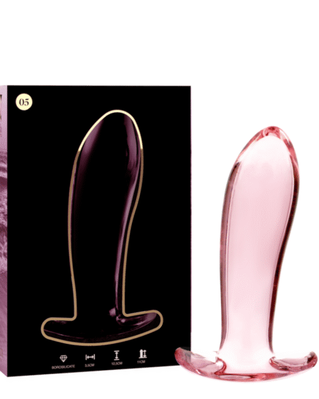 NEBULA SERIES BY IBIZA - MODELL 5 ANALPLUG BOROSILIKATGLAS ROSA 12.5 CM -O- 3.5 CM