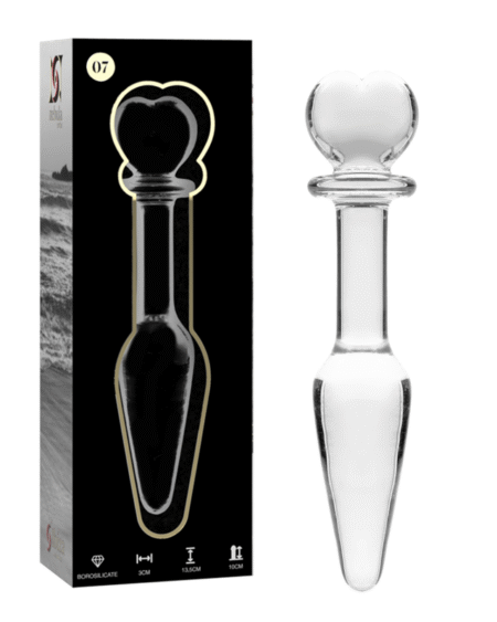 NEBULA SERIES BY IBIZA - MODEL 7 ANALPLUG BOROSILIKATGLAS KLAR 13.5 CM -O- 3 CM