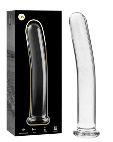 NEBULA SERIES BY IBIZA - MODELL 8 DILDO BOROSILIKATGLAS KLAR 14.5 CM -O- 2 CM