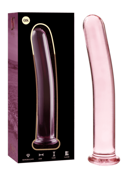 NEBULA SERIES BY IBIZA - MODELL 8 DILDO BOROSILIKATGLAS ROSA 14.5 CM -O- 2 CM
