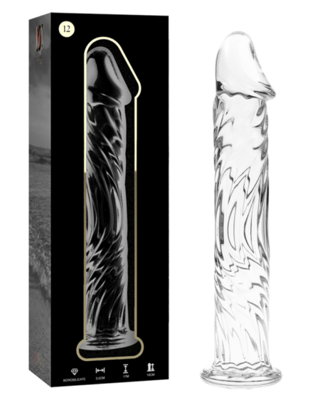 NEBULA SERIES BY IBIZA - MODELL 12 DILDO BOROSILIKATGLAS KLAR 17 CM -O- 3.5 CM