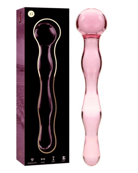 NEBULA SERIES BY IBIZA - MODELL 13 DILDO BOROSILIKATGLAS ROSA 18 CM -O- 3.5 CM