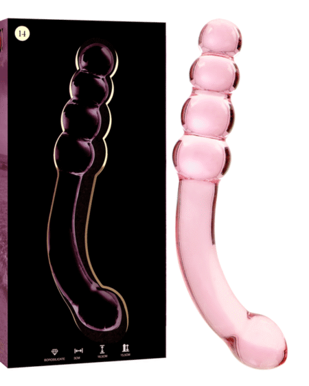 NEBULA SERIES BY IBIZA - MODELL 14 DILDO BOROSILIKATGLAS ROSA 18.5 CM -O- 3 CM