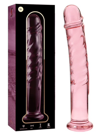 NEBULA SERIES BY IBIZA - MODELL 16 DILDO BOROSILIKATGLAS ROSA 18.5 CM -O- 3 CM
