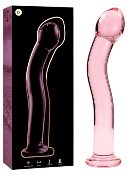 NEBULA SERIES BY IBIZA - MODELL 18 DILDO BOROSILIKATGLAS ROSA 18.5 CM -O- 3.5 CM