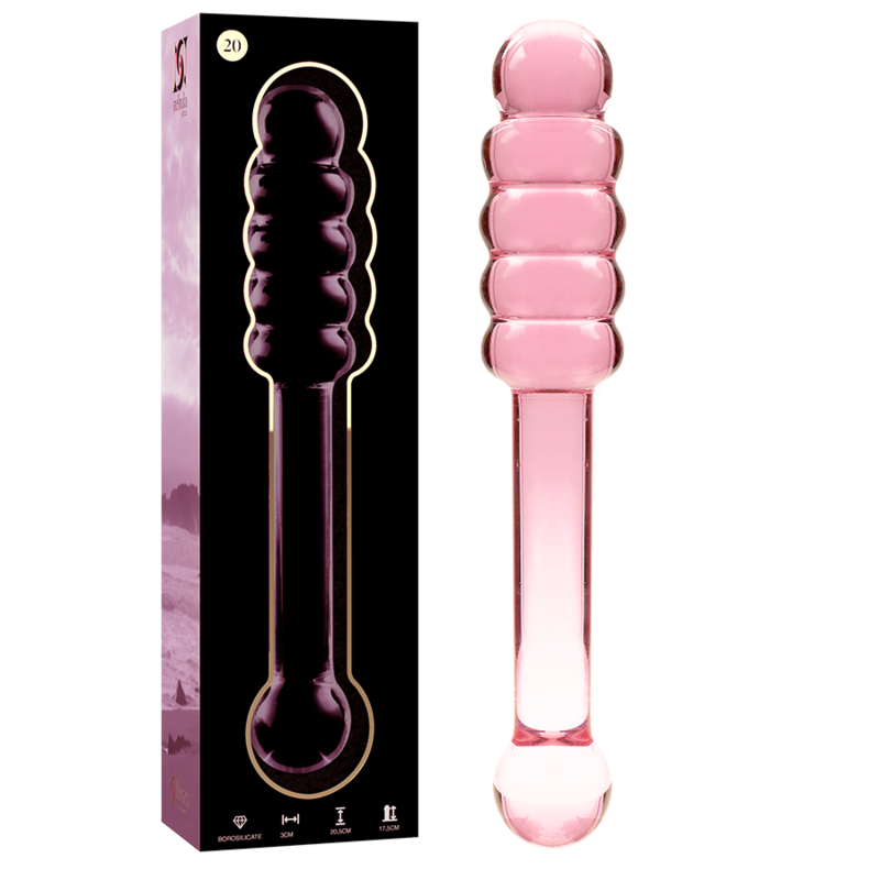 NEBULA SERIES BY IBIZA - MODELL 20 DILDO BOROSILIKATGLAS ROSA 20.5 CM -O- 3 CM