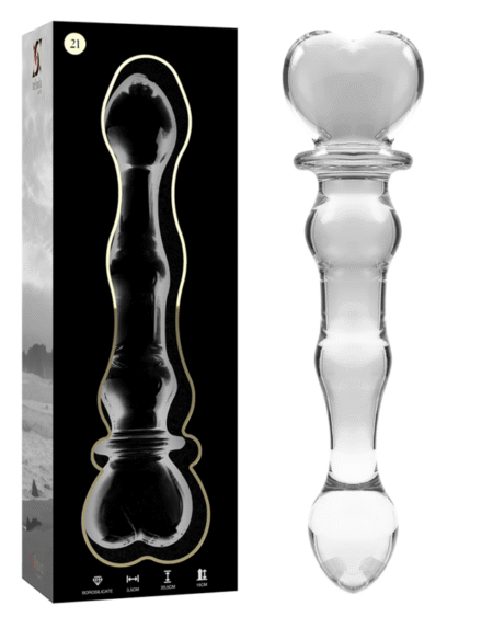NEBULA SERIES BY IBIZA - MODELL 21 DILDO BOROSILIKATGLAS KLAR 20.5 CM -O- 3.5 CM