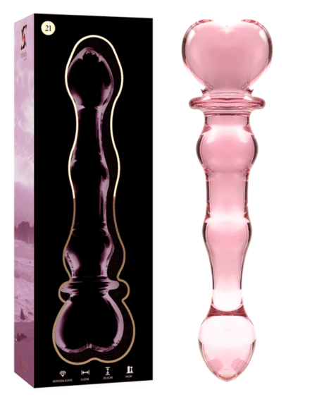 NEBULA SERIES BY IBIZA - MODELL 21 DILDO BOROSILIKATGLAS ROSA 20.5 CM -O- 3.5 CM