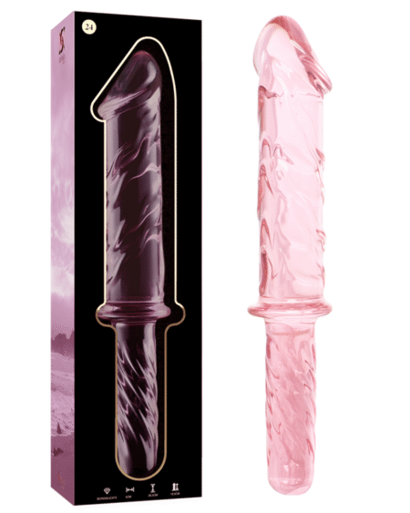 NEBULA SERIES BY IBIZA - MODELL 24 DILDO BOROSILIKATGLAS ROSA 28.5 CM -O- 5 CM