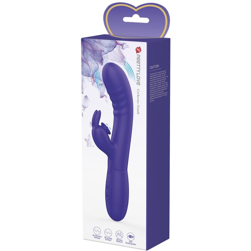 PRETTY LOVE - CERBERUS YOUTH VIOLET RABBIT VIBRATOR – Bild 9