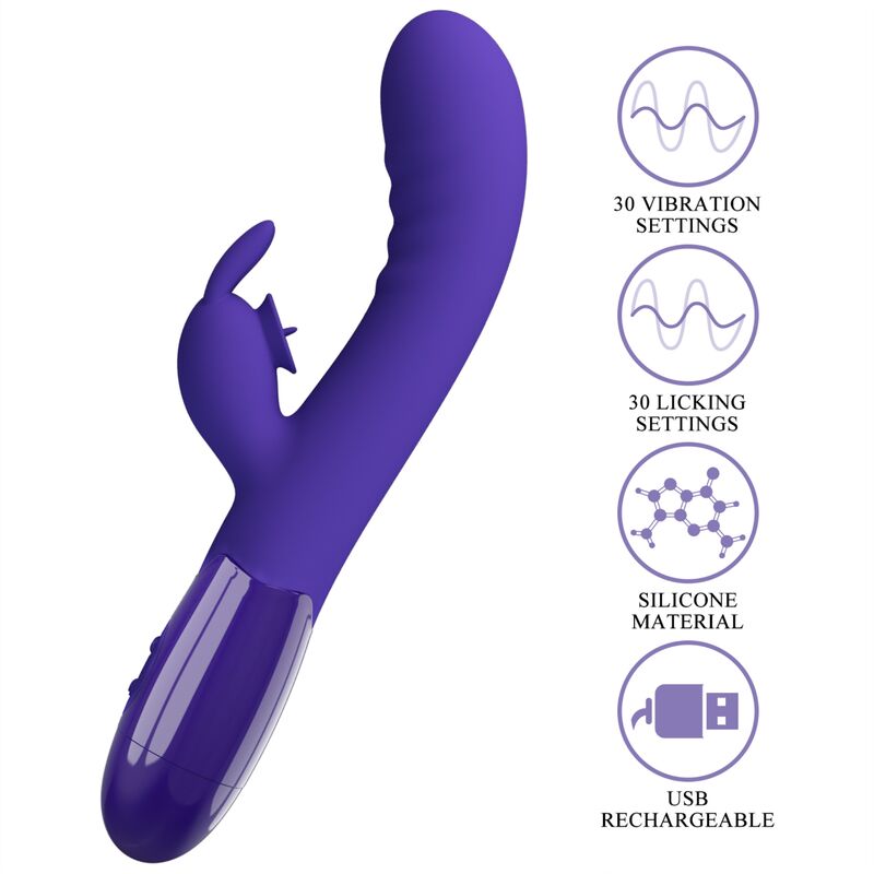 PRETTY LOVE - CERBERUS YOUTH VIOLET RABBIT VIBRATOR – Bild 8