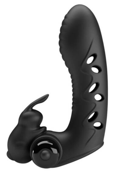 PRETTY LOVE - VANCE BLACK RABBIT VIBRATOR FINGERABDECKUNG